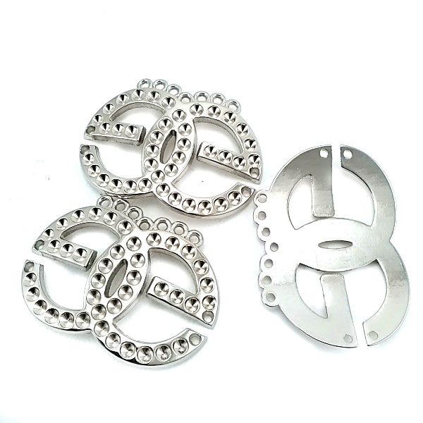 57 mm Stone Metal Accessory Buckle E 987