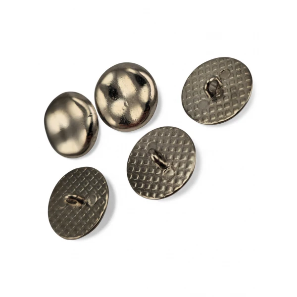 slightly wavy shiny Footed Button, Jacket Button 20 mm - 32 size E 1966