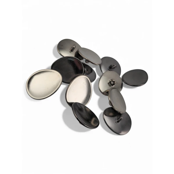 Asymmetrical Oval Shaped Jacket Button 23 mm x 19.5 mm - 36 men E 2075
