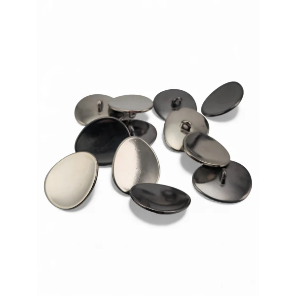 Asymmetrical Oval Shaped Jacket Button 23 mm x 19.5 mm - 36 men E 2075