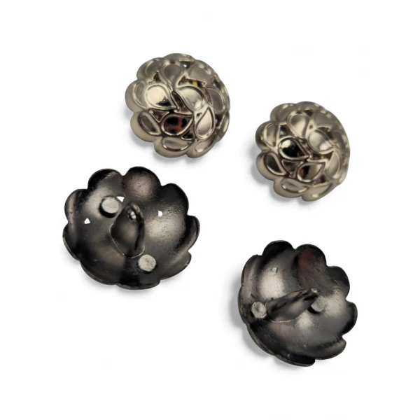 embossed flower bud patterned Jacket Button 22.7 mm - 36 size E 2101