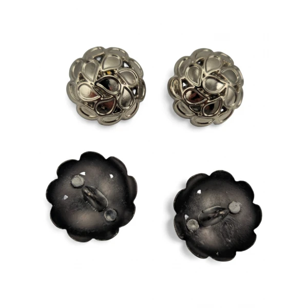 embossed flower bud patterned Jacket Button 22.7 mm - 36 size E 2101