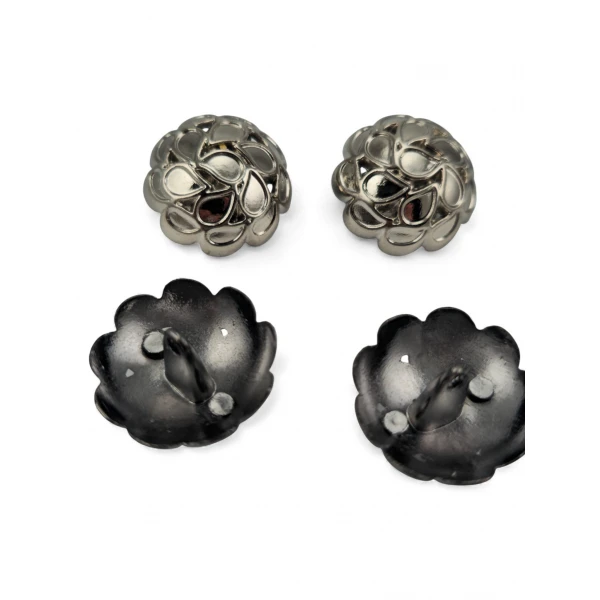 embossed flower bud patterned Jacket Button 22.7 mm - 36 size E 2101
