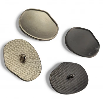 Footed button Oval Form Jacket Button 30 mm x 22.5 mm - 45 size E 2102