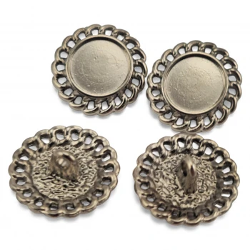 Knitted Frame Embossed Button 17.5 mm - 27 size E 2137