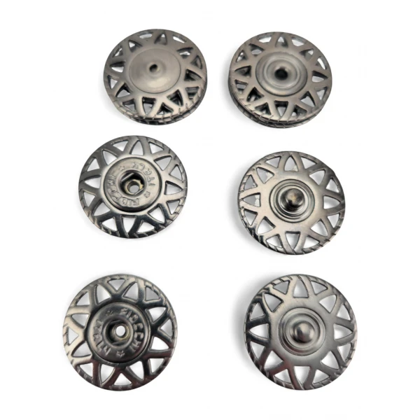 Star patterned 25 mm 40 Size Snap Fastener E 2226