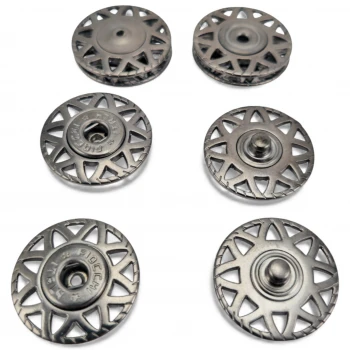 Star patterned 25 mm 40 Size Snap Fastener E 2226