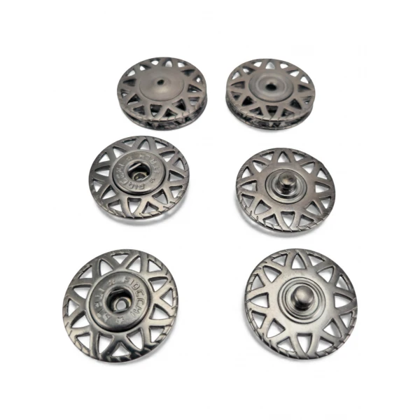 Star patterned 25 mm 40 Size Snap Fastener E 2226