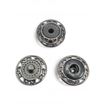  carved flower – baroque curl pattern snap fastener 24.7 mm 40 L E 2229