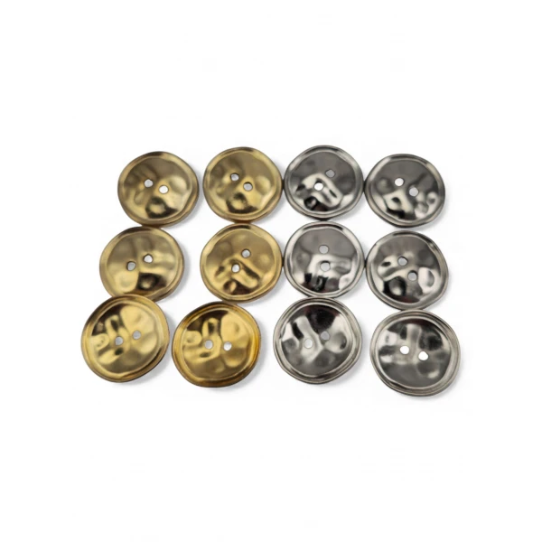 Hammered 2 Hole Zamak Button 20 mm - 32 size E 2287