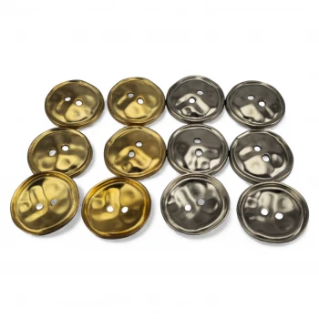 Hammered 2 Hole Zamak Button 20 mm - 32 size E 2287