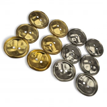 Hammered 2 Hole Zamak Button 20 mm - 32 size E 2287
