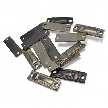 Serrated Frame Metal Connection Plate – 2 Hole Metal Plate 21.5 mm x 6.4 mm E 2292