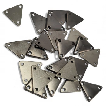 Triangle Metal Label Plate with 3 Holes 14 mm x 10 mm E 2302