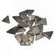 Triangle Metal Label Plate with 3 Holes 14 mm x 10 mm E 2302