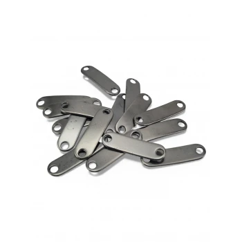 Curved Metal Label Mounting Plate with 2 Holes 28.6 mm x 8 mm E 677