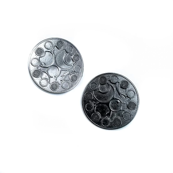 Patterned Shank Metal Button Metal 30 mm 48 L B 5