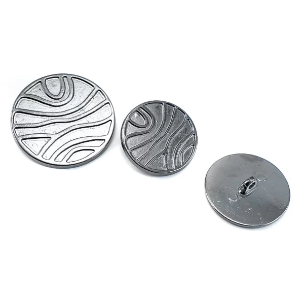 Çizgi Desenli Ayaklı Metal Düğme Metal 28 mm 44 Boy B 83