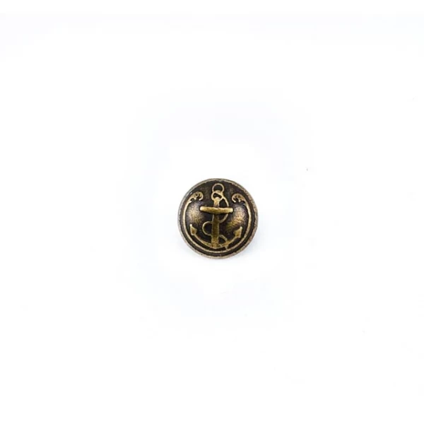 12 mm - 19 boy Gemi Çapası Tasarım Metal Ayaklı Düğme( E 1071 Küçüğü ) E 1072 12 mm - 19 boy Gemi Çapası Tasarım Metal Ayaklı Düğme( E 1071 Küçüğü ) E 1072