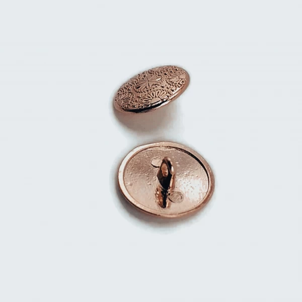 20 mm - 32 boy Motif Desenli Alttan Dikme Metal Düğme Özel Kaplama E 115 G
