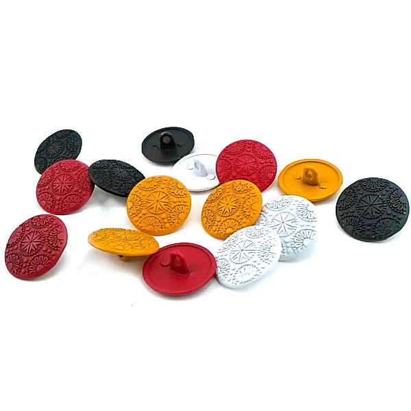 20 mm - 32 boy Motif Desenli Alttan Dikme Metal Düğme Özel Kaplama E 115 G
