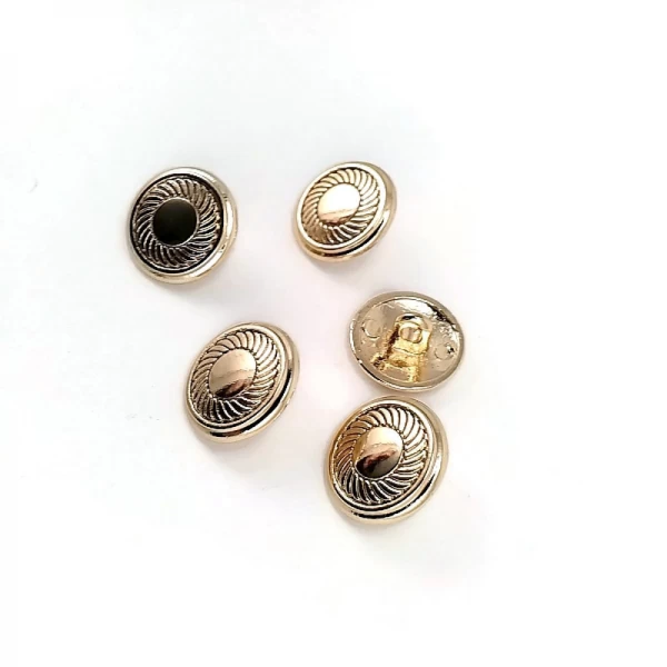 15 mm - 24 boy Klasik Desenli Alttan Dikme Metal Düğme E 118