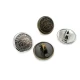 Desenli Metal Ayaklı Düğme 15 mm - 24 boy E 122 Desenli Metal Ayaklı Düğme 15 mm - 24 boy E 122