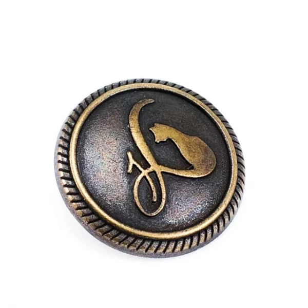 23 mm Cat Pattern Leg metal button - 36 lignes E 1380
