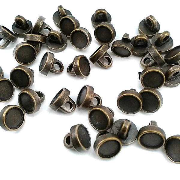 7.7 mm - 13 size Metal Leg Enamel Button E 1513