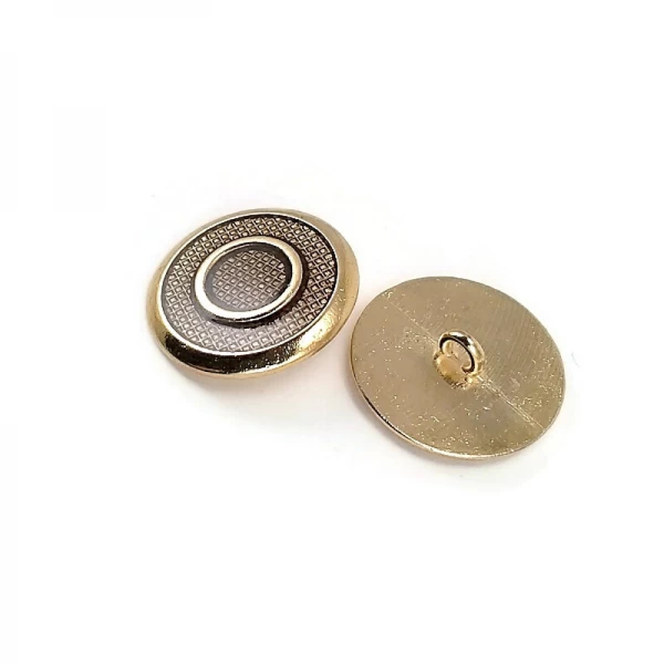 22 mm 36 L Metal Shank Button Transparent Enamel Ring Pattern Blazer Jacket Coat Button E 1949 V1