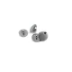 12 mm - 19 size Simple Stone Metal Footed Button E 2077