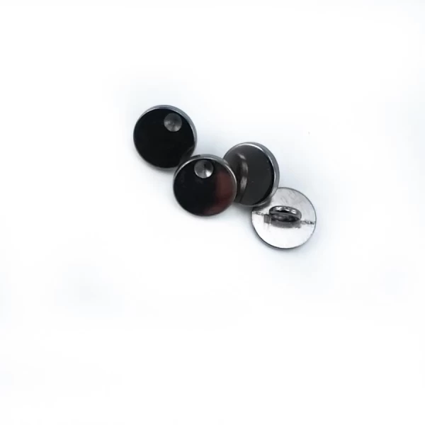 12 mm - 19 size Simple Stone Metal Footed Button E 2077