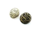 Patterned metal jacket shank button 20 mm - 31 size E 212