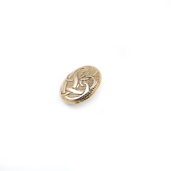 Patterned metal jacket shank button 20 mm - 31 size E 212