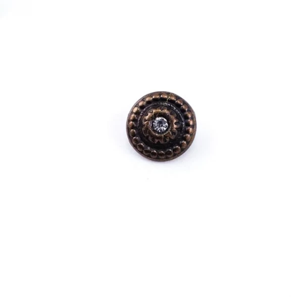 14 mm - 22 L Shank Button Patterned Bottom Sewing Button E 236