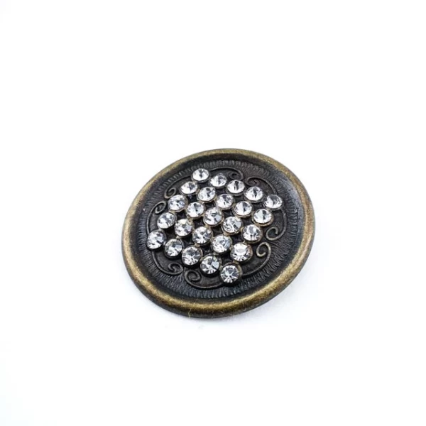 Large size pedestal metal button 35mm - 56 ligne E 562