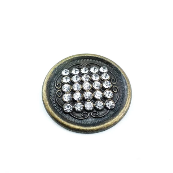 Large size pedestal metal button 35mm - 56 ligne E 562