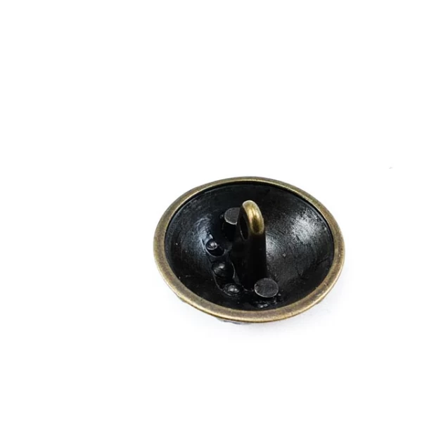 Taşlı ve Çizgili Metal Ayaklı Düğme 15 mm - 24 boy E 706