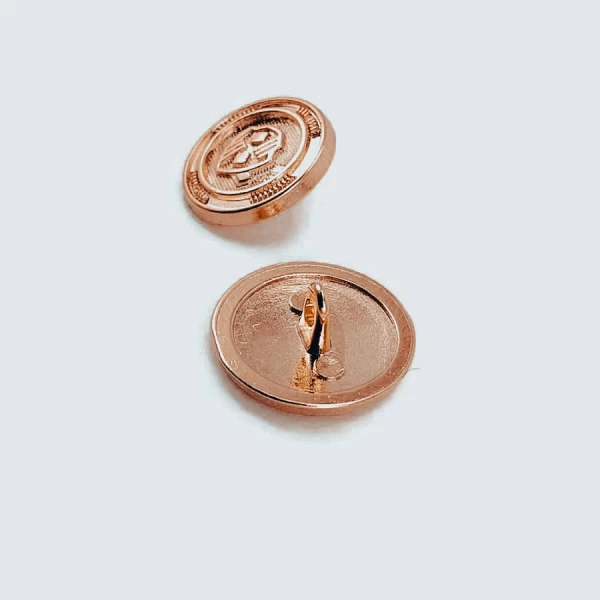 21 mm - 32 lignes Shield Printed Footed Button E 965