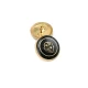 21 mm - 32 L  Blazer Jacket Button Black Enameled Shield Pattern E 965