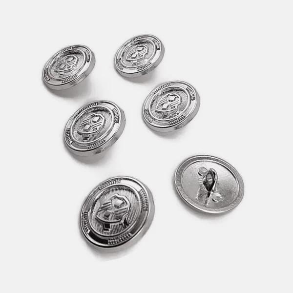 21 mm - 32 boy Blazer Ceket Düğmesi ( 6 lı Set )Kalkan Desenli  E 965 SET6