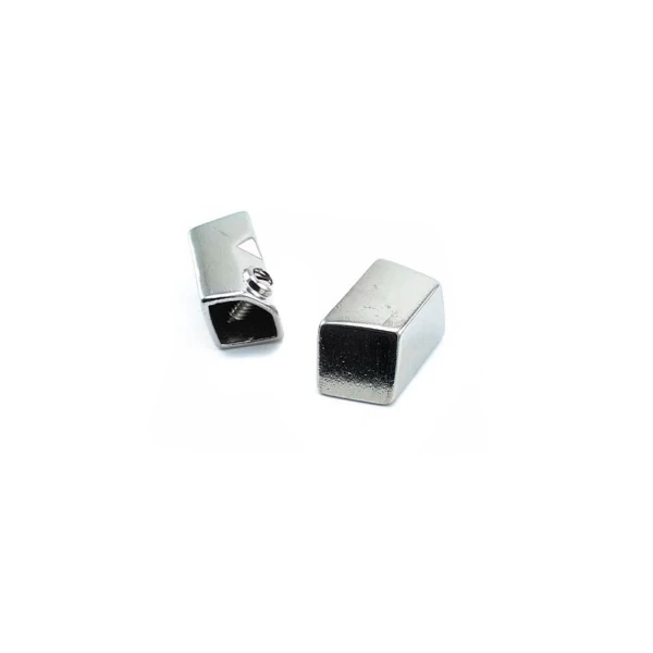 17.4 x 13.6 mm Metal Vidalı Bağcık ucu BU 01 17.4 x 13.6 mm Metal Vidalı Bağcık ucu BU 01