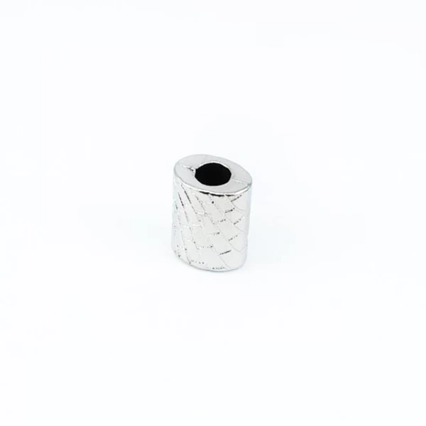 Patterned metal cord end diameter 8 mm length 11 mm E 1508