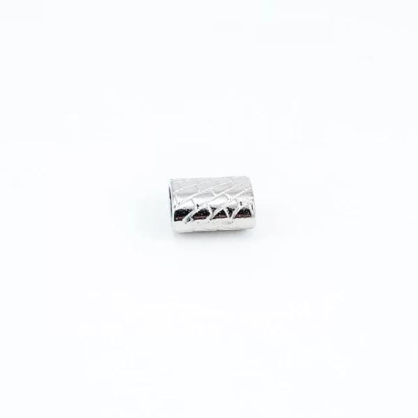 Patterned metal cord end diameter 8 mm length 11 mm E 1508