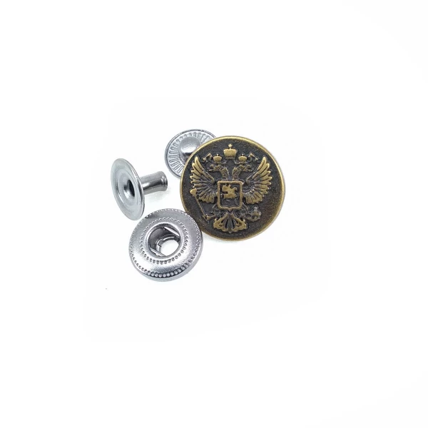 17 mm - 27 boy Logo Desenli Çıtçıt Düğme E 1492 17 mm - 27 boy Logo Desenli Çıtçıt Düğme E 1492