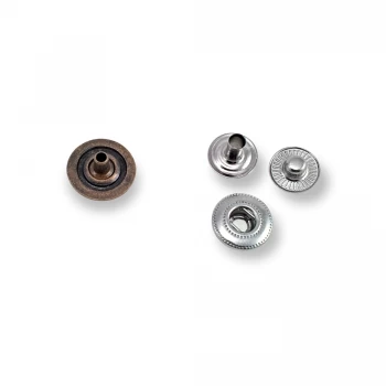 14 mm - 22 L Slightly Convex Zamak Snap Button E 1851