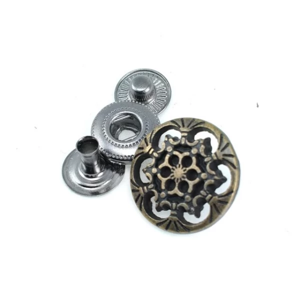 18 mm 28 boy Çıtçıt Düğme Mont ve Çanta Çıtçıtı Estetik Tasarımlı E 203