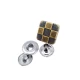 15 x 15 mm Çıtçıt Düğme Kare Domino Desen E 293