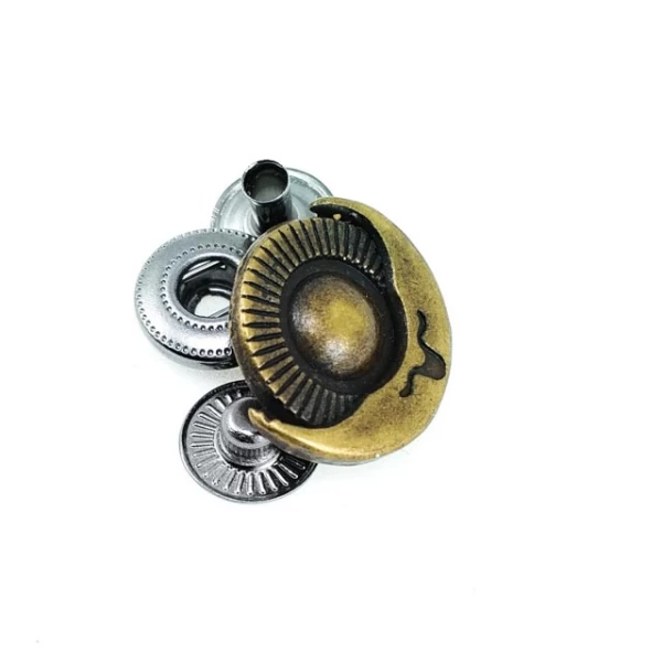 20 mm - 32 L Floral Design Coat and Jacket Snap Fasteners E 540