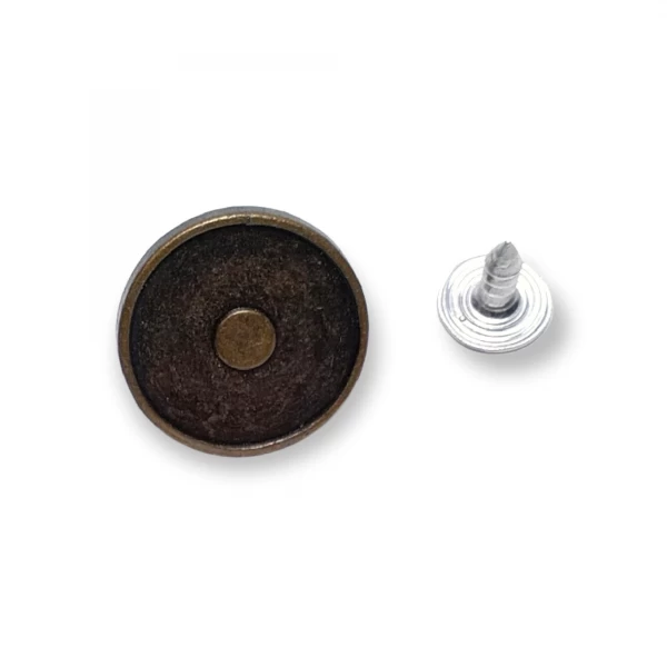 17 mm 27 Boy Mineli Sade Kot Düğmesi E 1176 17 mm 27 Boy Mineli Sade Kot Düğmesi E 1176